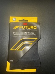 3M Futuro Trouser Socks for Women Moderate Compression Size: M Black 1 Pair