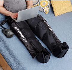 QUINEAR Air Compression Recovery System Sequential Leg Massager Therapy Boots, L