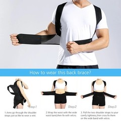 Adjustable Posture Corrector Low Back Support Shoulder Brace Belt For Men Women