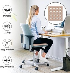Soft Rectangular 2-Pack Inflatable Cushions with Air Pumps for Travel & Office