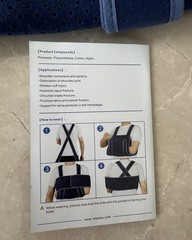 Velpeau Medical Arm Sling Shoulder Immobilizer Medium Blue Cotton See Notes
