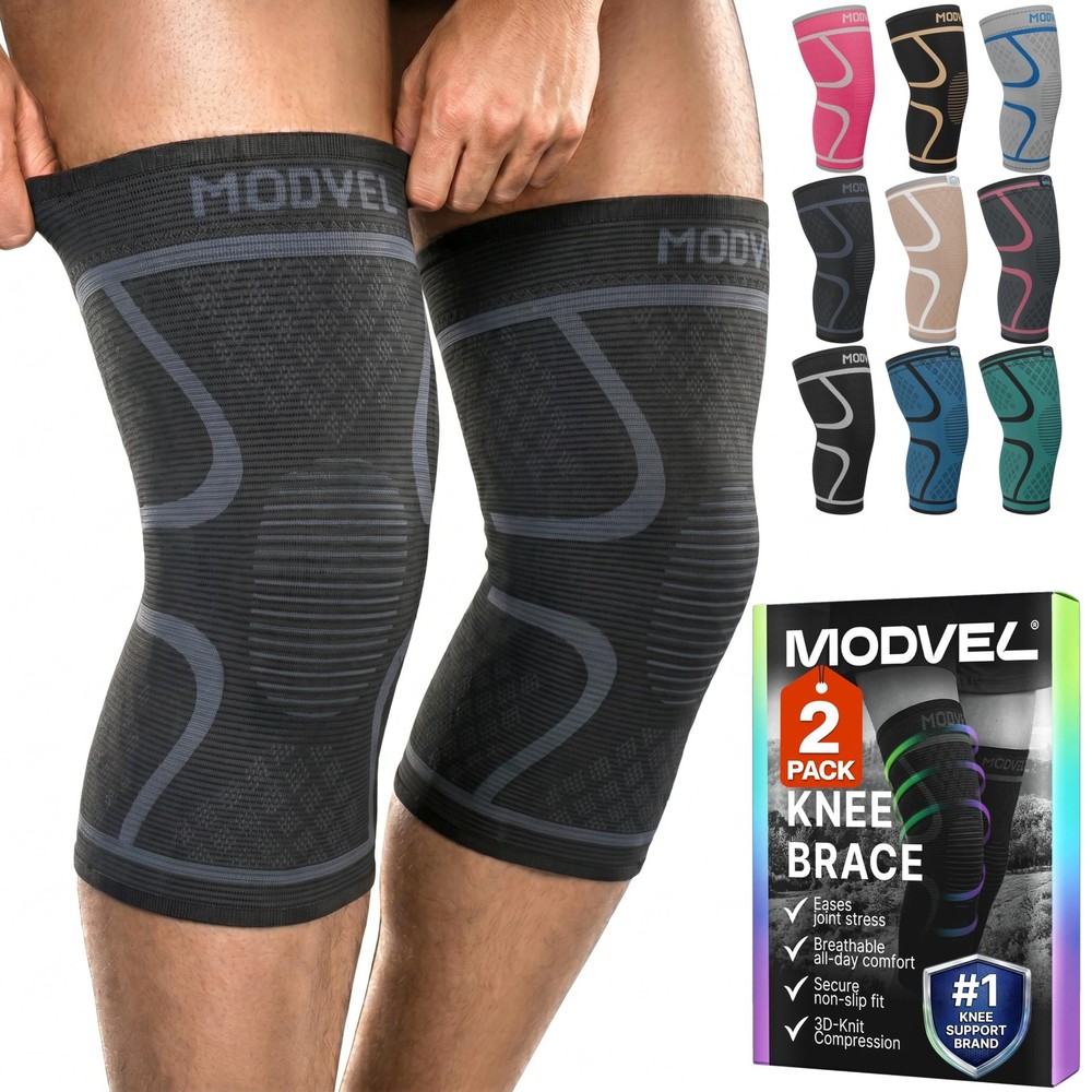2 Pack Knee Brace for Women & Men – Knee Support for Walking, Knee Compressio…