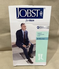 Jobst For Men Compression Knee Socks 8-15 mmHg Therapeutic Supports Casual Ribbe