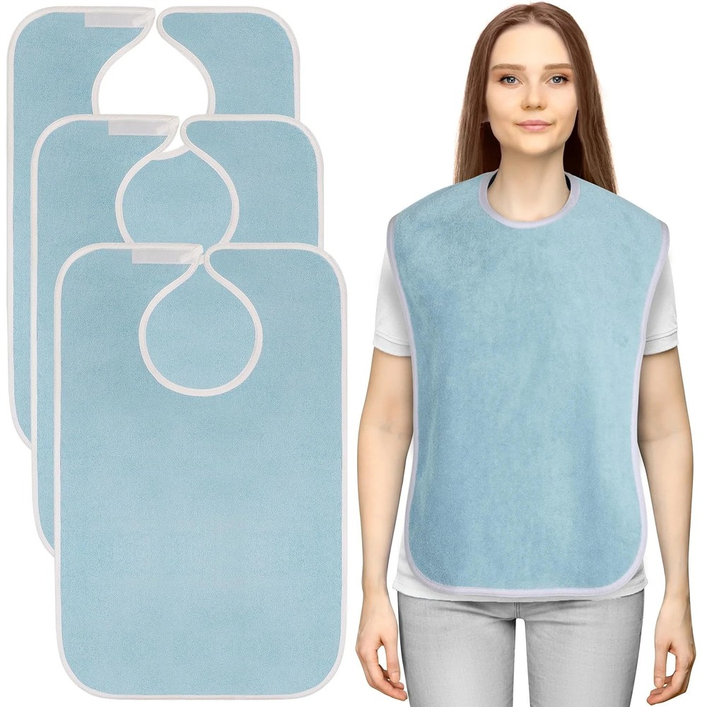 Utopia Towels 3 Pack Premium Unisex Adult Bibs for Elderly Women Men, Waterproof