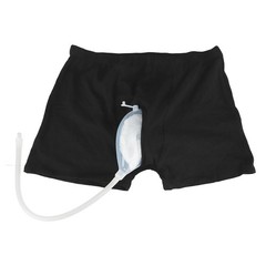 Male Shorts Pee Bag Wearable Men Urinal Bag Elastic Waistband Reusable Portable