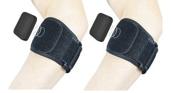 Moonsmile , Two tennis elbow brace straps For Tennis, Elbow, Black