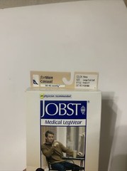 JOBST forMen Casual 30-40mmHg Knee High Socks Navy Knee CT Full Calf Large