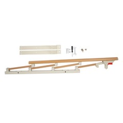Foldable Bed Rail Aluminum Woodgrain 90 × 40 cm Fits 5-30 cm Mattresses