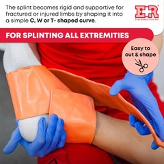 Ever Ready First Aid Universal Aluminum Splint, 3 Count (Pack of 1), Orange