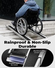Adjustable Wheelchair Ramp 6FT Telescoping Portable Ramps for Steps Aluminum …