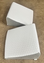 2 Brentwood Home Wedge Pillows 10” – Gray 24x24x10 Medium Firm