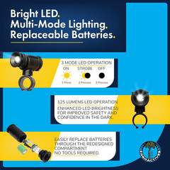 Lightbaum 2G- New Improved Adjustable LED Flashlight for Crutches, Canes, & Walk