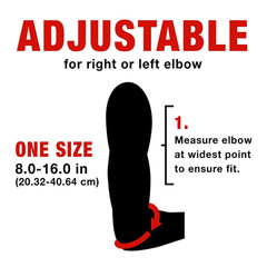 ACE Brand Adjustable Compression Elbow Support, Moderate Support for Weak, Sore