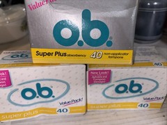 New in Box old stock 90s Vintage o.b. Super Plus Absorbency Tampons 2 New 1 Open