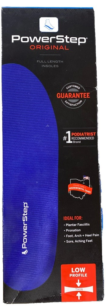 Powerstep Original Full Length Orthotic Insoles Asm (M 3-3.5 W 5-5.5)