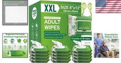 Disposable Washcloths for Adults 720 Count Extra Large with Aloe & Vitamin E