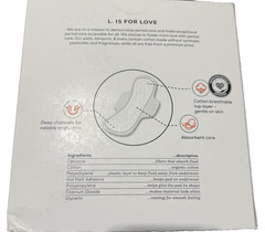 L. Ultra Thin Pads for Women, Organic Cotton Top Layer, Super , 42 ct