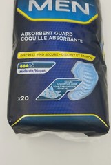 Tena Incontinent Pads Men 8″ Large Contoured Moderate 20 Ct New