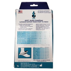 NEW Med Spec ASO Ankle Stabilizer XXL Black New Superior Support Orthosis 264017