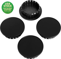 Wheel Center Caps 59MM Matte Black Pack of 4 Compatible with 46MM