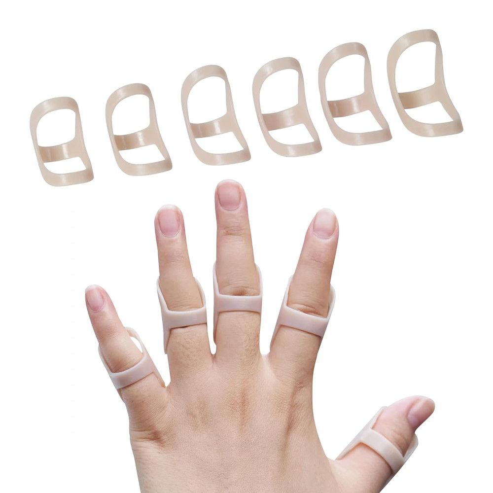 6 Pack Oval Finger Splints Waterproof Finger Splint for Arthritis