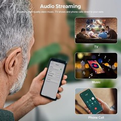 HighPower Bluetooth Rechargeable Hearing Aids For Seniors Fit Severe HearingLoss