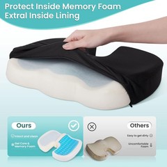 2 Pack Gel Seat Cushion for Sciatica Relief | Office Chair Cushion for Pressure