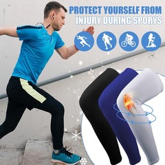 Full Length Leg Compression Sleeves Sports Knee Protection 3 Pairs Set