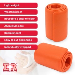 Ever Ready First Aid Universal Aluminum Splint, 3 Count (Pack of 1), Orange