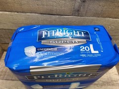 FitRight Ultra Underwear Unisex 40-56 in.(102-142cm) Large 20 Count Unopened