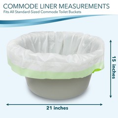 Bedside Commode Liners for Portable Toilet Chair Bucket and Bedpan | Value Pa…