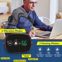 Electric Cordless Heating Vibration Pad Joint Knee Massager Shoulder Brace Wrap