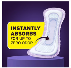 Poise Overnight Incontinence & Postpartum Pads for Bladder Leaks, 72 Count