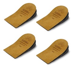 SIIHEA Adjustable Heel Lifts Inserts, 1/8“ Height Large(2Pairs), Brown