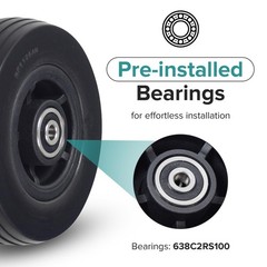 Jazzy EVO 613 & Quantum Q6 Edge 3 Stretto Chairs 5×1.75 Caster Wheel (WHL140383)