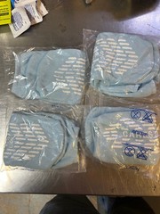 4 pairs Hospital NON slip Light BLUE anti-skid socks Medium yoga Single Sided