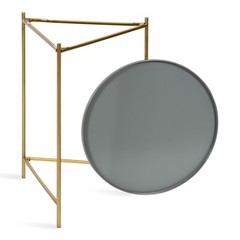 Kate And Laurel Ulani Modern Nesting Side Table Set Of 2 Gray And Gold