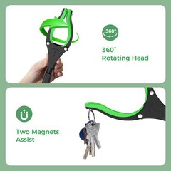 51 Heavy Duty Grabber Reacher Tool Black Green for Seniors/disabled/after