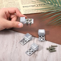 Ezymivs 10 PCS Couch Spring Clips, 15.7″x8.6″-10PCS(40Screws), White&silver