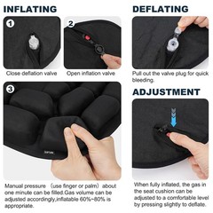 18x17In Travel Cushion, Inflatable Seat Cushion, Suitable for Airplane Seats