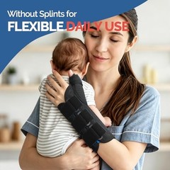 Carpal Tunnel Wrist Brace Night Small/Medium(Pack of 1) Left Hand-Black Blue