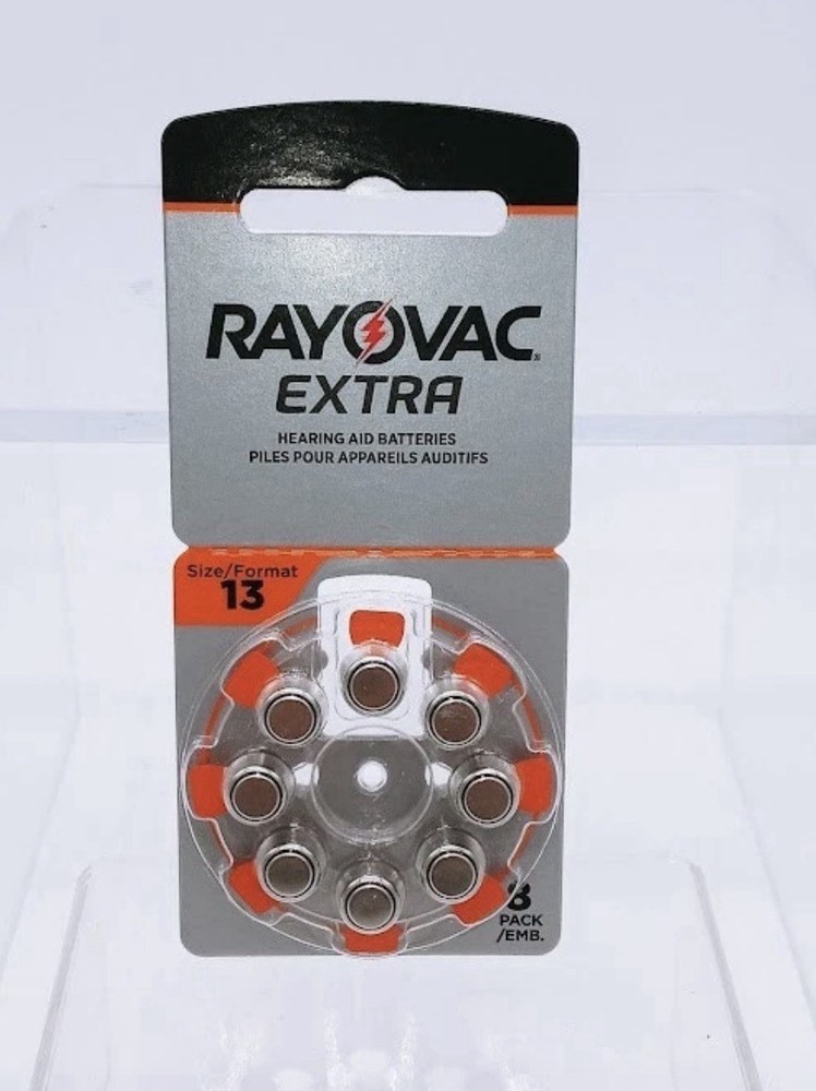 40 Rayovac Extra Hearing Aid Batteries Size 13 Orange Tab 8 Pack 2027 5 Packs