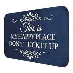 Fun Welcome Mat This is My Happy Place Sarcastic Floor Mat for Indoor Outdoor
