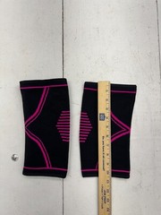 Phys Flex Black Pink Compression Knee Sleeves Adults Size Small