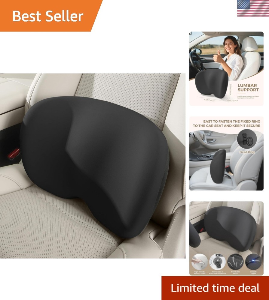 Lumbar Support Pillow for Car, Memory Foam Lower Back Support for Driving, Er…