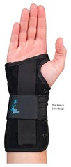 Wrist Support Suede Wrist Lacer BEIGE, LEFT HAND-NEW IN BOX 10″