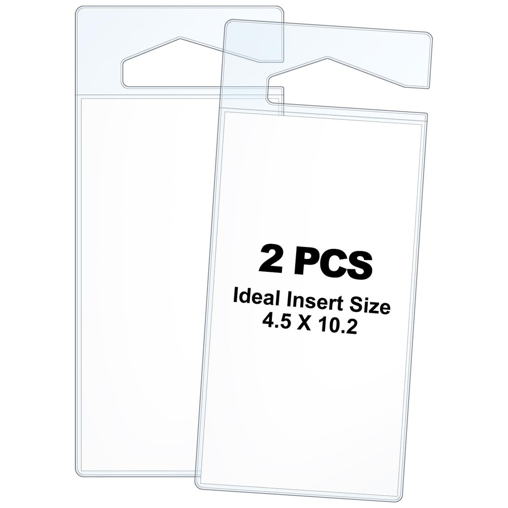 2 Pcs Handicap Placard Holder 4.5 x 10.2 Inch Disabled Parking Permit Holder New