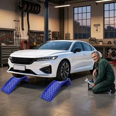 2Pack Heavy Duty Solid Steel Car Ramps, 8000lbs Auto Service Ramps for Truck SUV