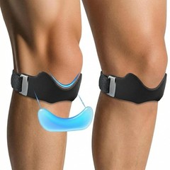 Lightweight Silicone Knee Strap – Non-Slip Support for Jumper’s Knee, 2 Count