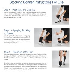 Truform Stockings Donner, Helper for Applying Large Foot Zone, White